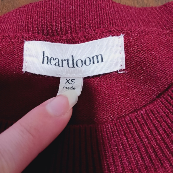 Crimson Puff Sleeve Sweater - Picture 2 of 4